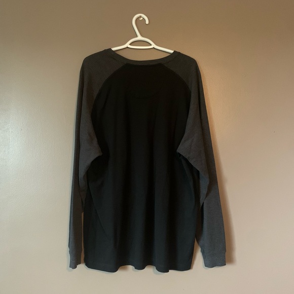 Long Sleeve Black and Grey Waffle Tee - Picture 6 of 6